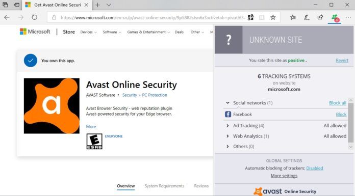 Avast正式發(fā)布面向Microsoft Edge的擴(kuò)展！