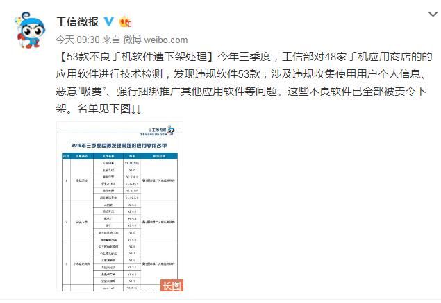 53款A(yù)PP吸費，工信部：涉嫌違規(guī)已被責令下架
