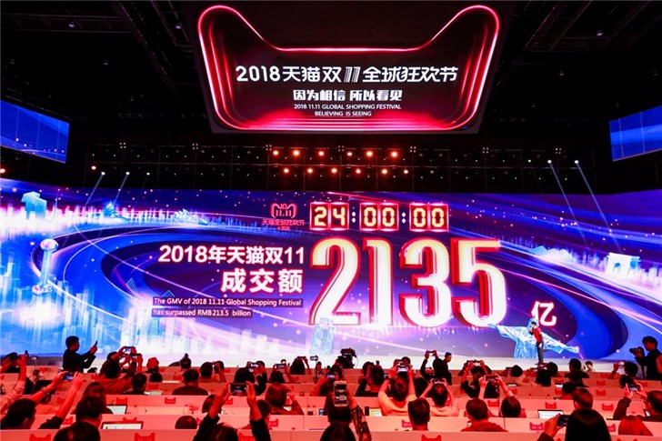 十年天貓雙11完美收官，成交額2135億！